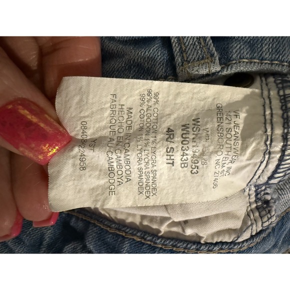 Wrangler Aura Jeans Womens Relaxed Straight Leg Light Blue Size 4R - Picture 5 of 6